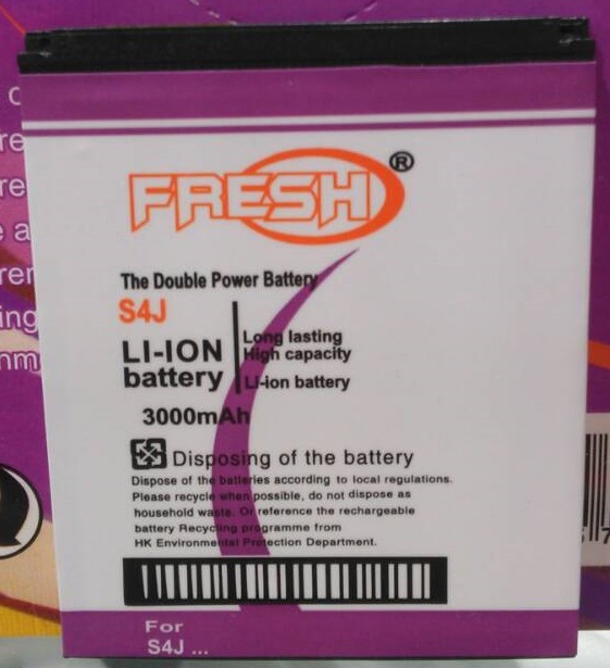 BATERAI FRESH DOBEL POWER ADVAN S4J 3000 MAH